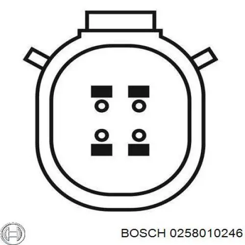 0258010246 Bosch sonda lambda sensor de oxigeno post catalizador