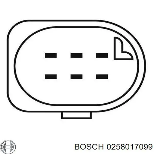 0 258 017 099 Bosch sonda lambda sensor de oxigeno para catalizador