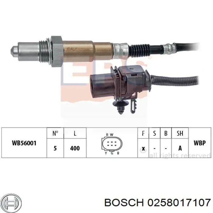 0258017107 Bosch sonda lambda