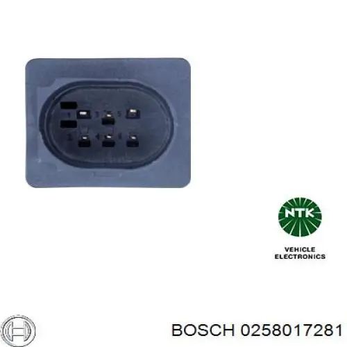 0 258 017 281 Bosch sonda lambda sensor de oxigeno para catalizador