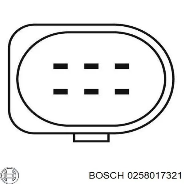 0258017321 Bosch sonda lambda sensor de oxigeno para catalizador