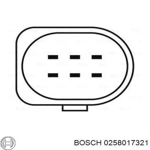 Comprar 0258017321 Bosch Sensor de oxígeno previo al catalizador