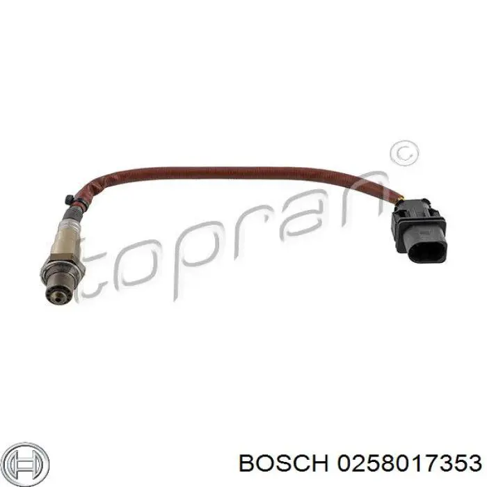 0 258 017 353 Bosch sonda lambda sensor de oxigeno para catalizador