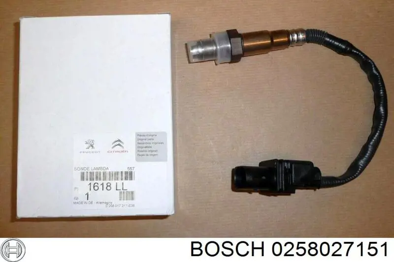 0 258 027 151 Bosch sonda lambda sensor de oxigeno para catalizador