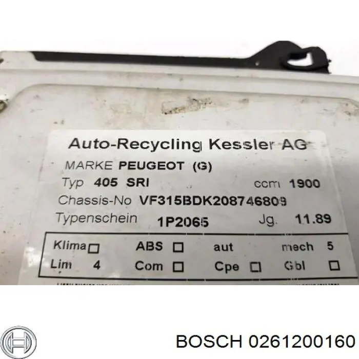 Centralina Del Motor para Peugeot 205 II 20A, C
