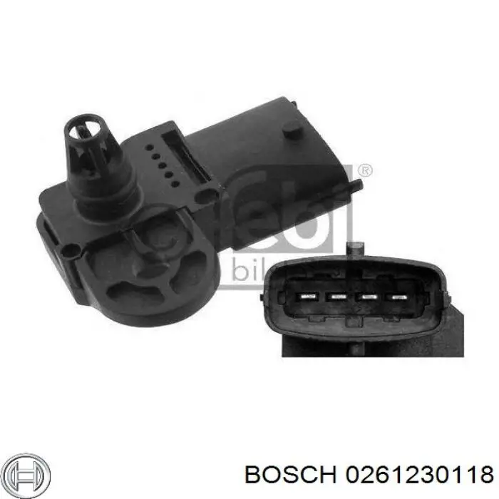 0261230118 Bosch sensor de presion del colector de admision