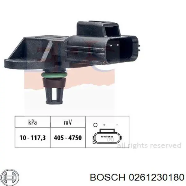 Comprar 0261230180 Bosch Sensor de presión del colector de admisión
