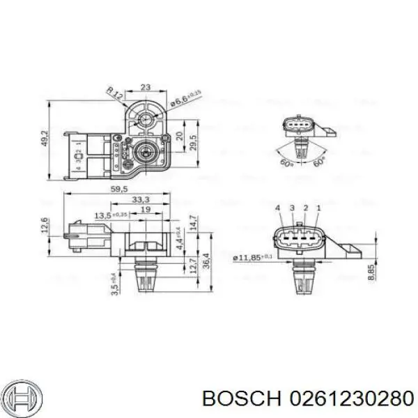 Sensor De Presion Del Colector De Admision Alfa Romeo 147 937