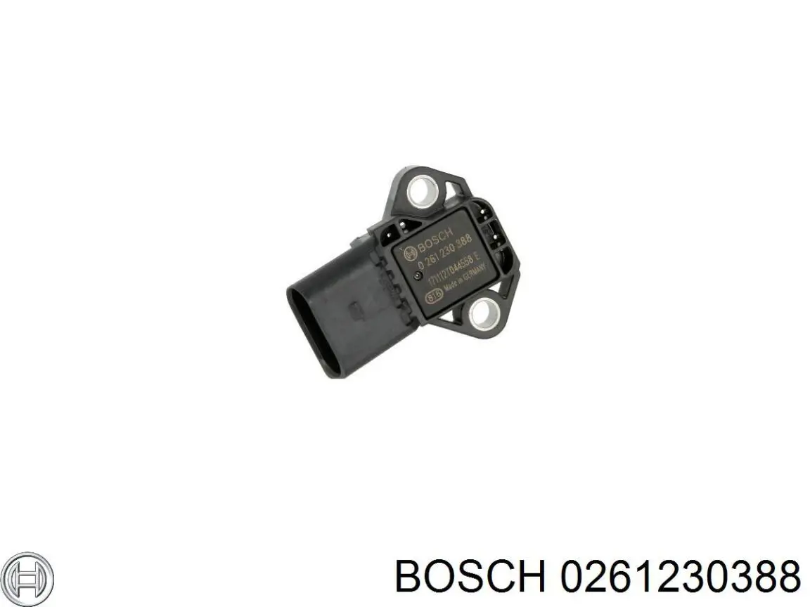 0 261 230 388 Bosch sensor de presion de carga (inyeccion de aire turbina)
