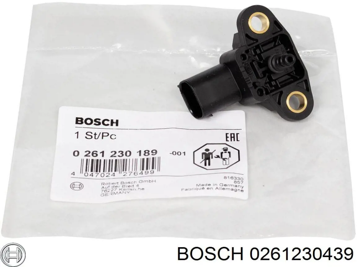 0261230439 Bosch sensor de presion del colector de admision