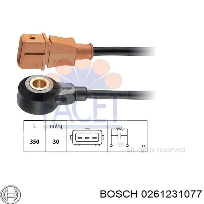 0261231077 Bosch Sensor de detonación