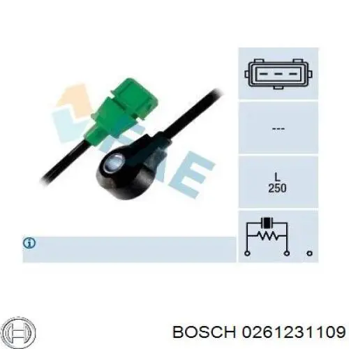 0261231109 Bosch Sensor de detonación