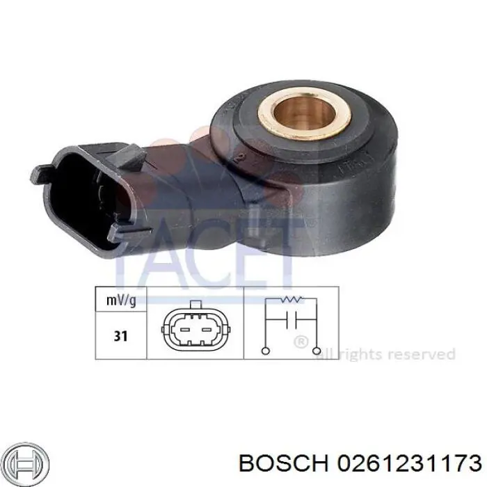 0261231173 Bosch sensor de detonacion