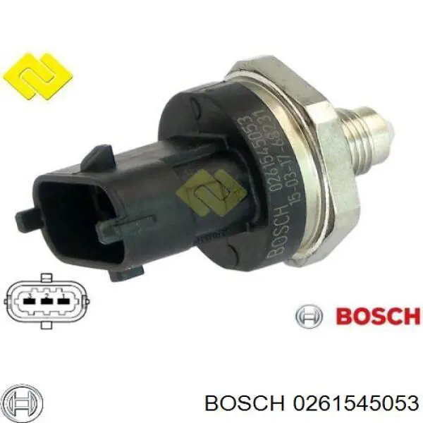 Sensor de presión de combustible BOSCH 0261545053