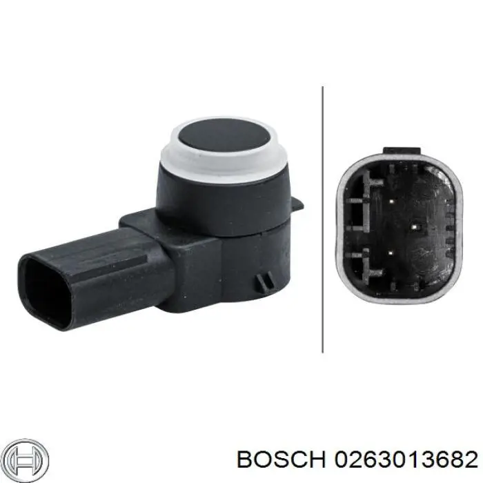 0 263 013 682 Bosch sensor de aparcamiento trasero