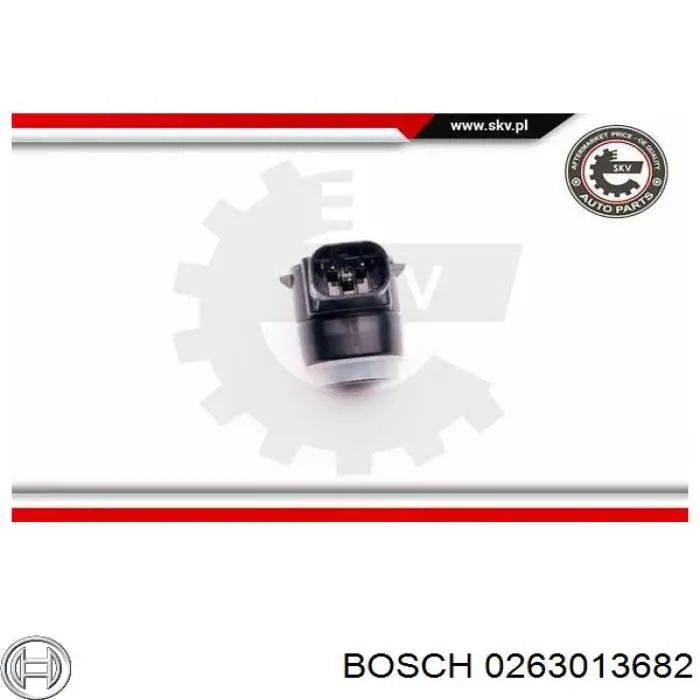 Sensor de aparcamiento trasero 0263013682 Bosch