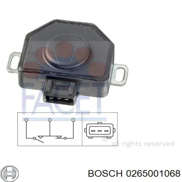 0265001068 Bosch sensor abs delantero derecho