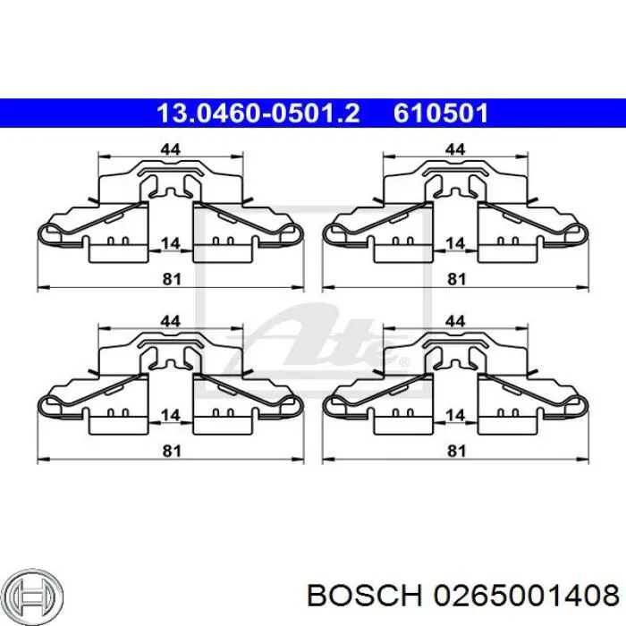 0265006274 Bosch sensor abs delantero derecho