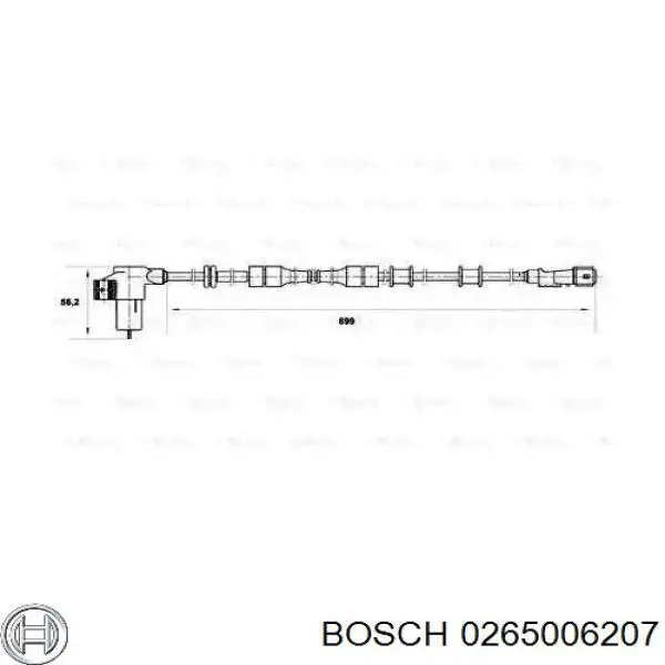 Sensor ABS 0265006207 Bosch