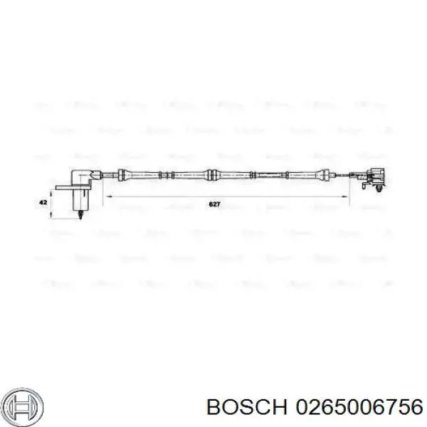 0265006756 Bosch Sensor revoluciones de la rueda, delantero izquierdo