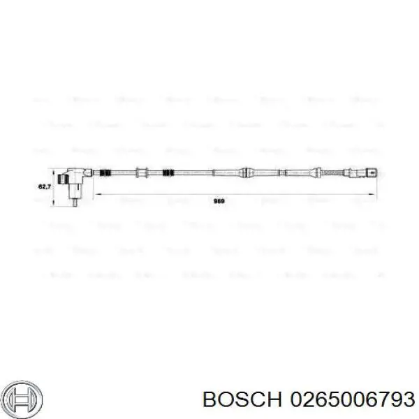 Sensor ABS trasero FAE 78369