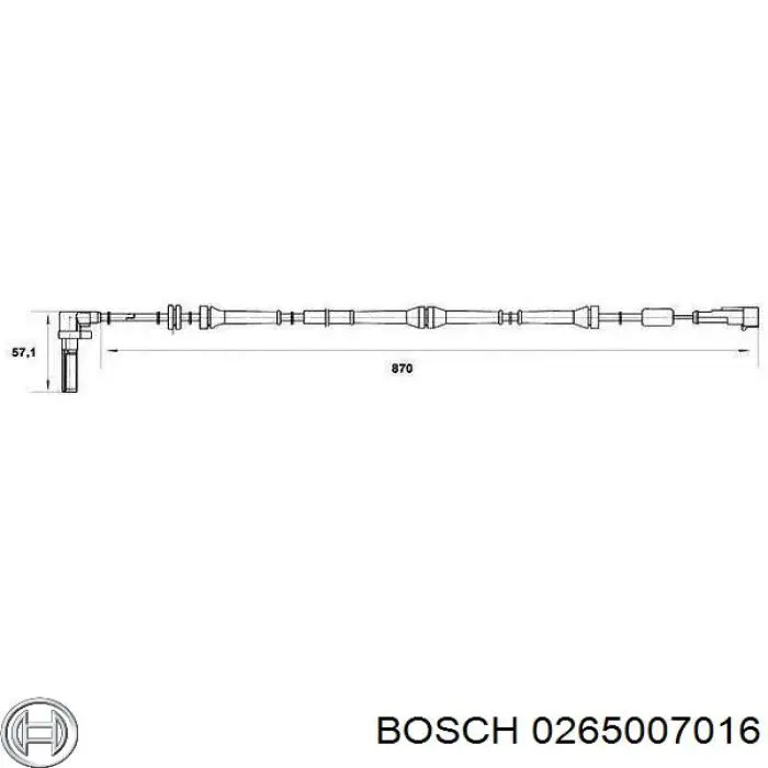 0265007016 Bosch sensor abs delantero izquierdo