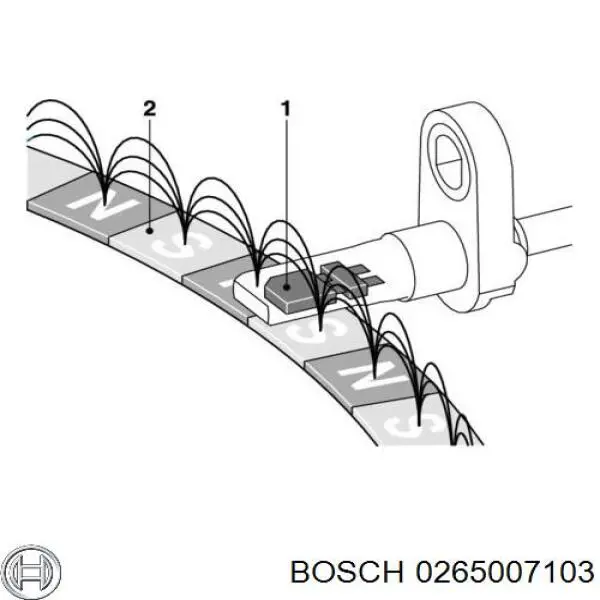 0265007103 Bosch Sensor de rueda abs