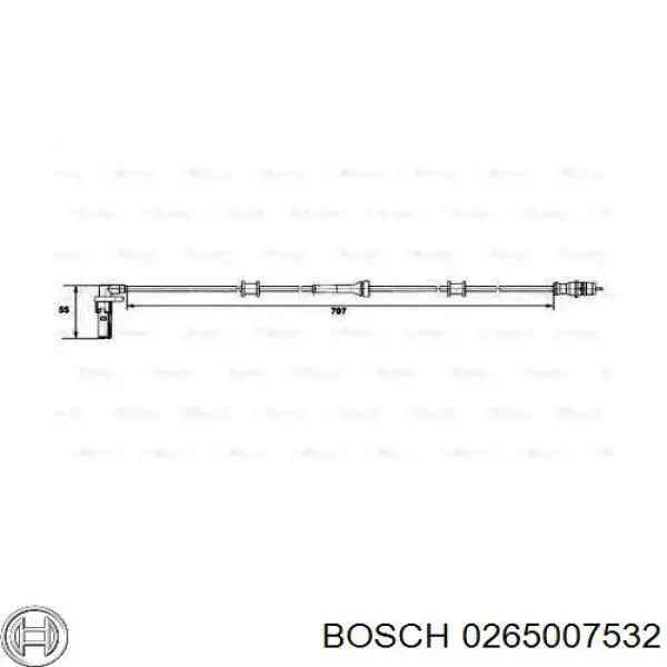0265007532 Bosch sensor abs trasero izquierdo