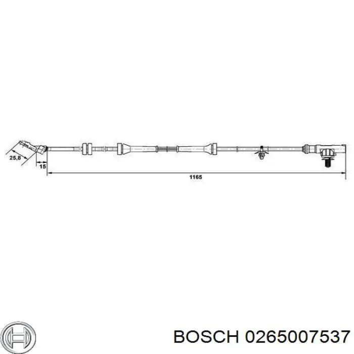 0265007537 Bosch sensor abs delantero