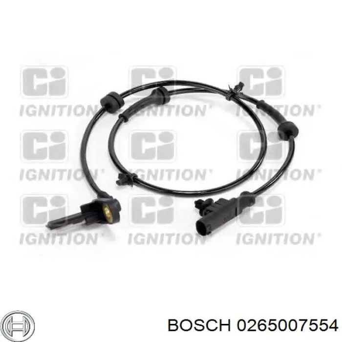 0265007554 Bosch sensor abs trasero derecho
