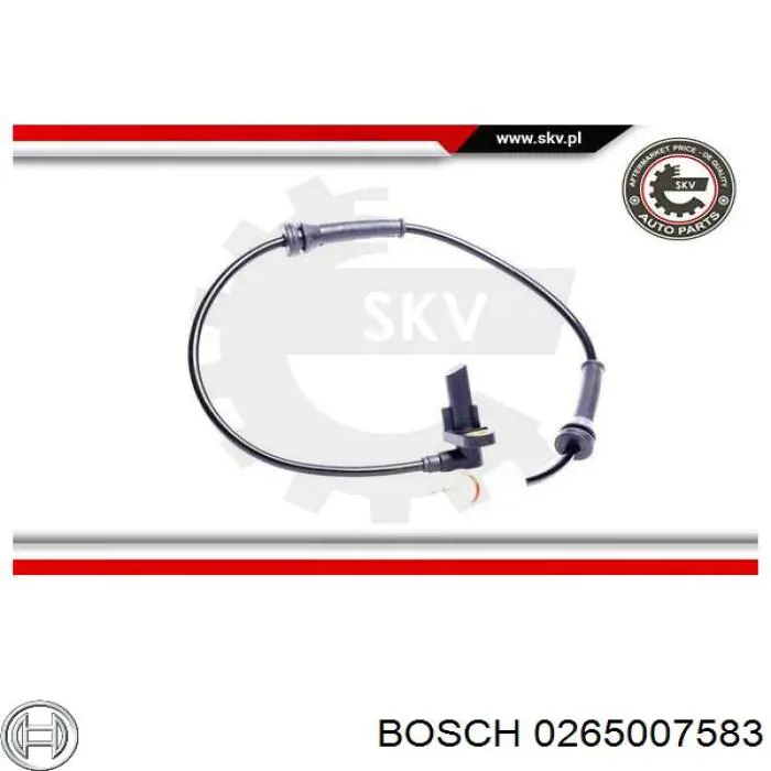 0265007583 Bosch sensor abs trasero izquierdo