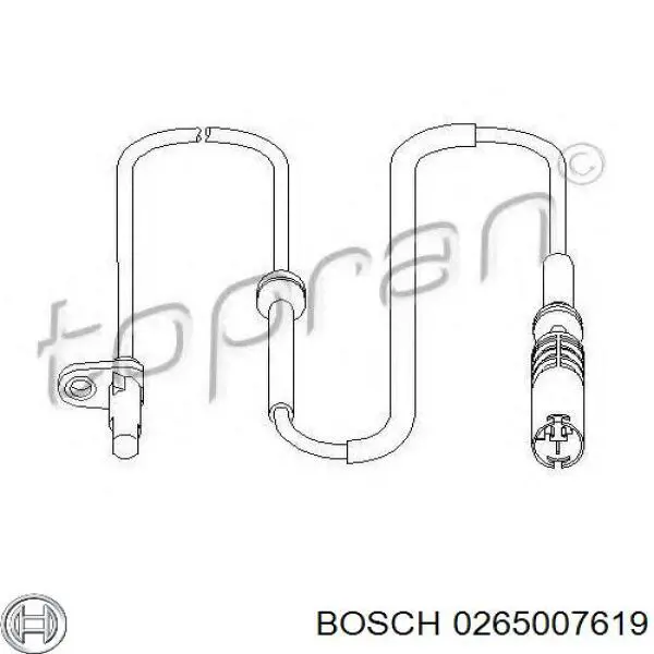 0265007619 Bosch sensor abs delantero