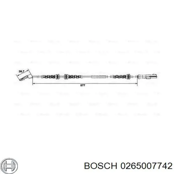 Comprar 0265007742 Bosch Sensor revoluciones de la rueda, delantero