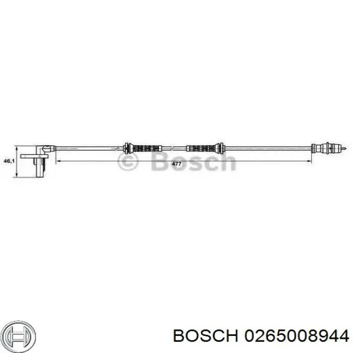 Sensor ABS trasero derecho 78329 FAE