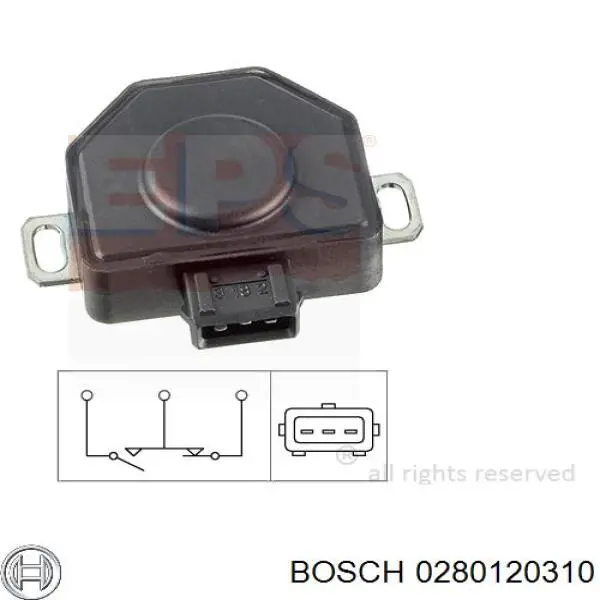 Sensor, posición mariposa Bosch 0280120310 precio, desde 56,77 EUR