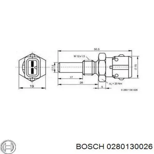 Sensor de temperatura del refrigerante Citroen Saxo S0, S1