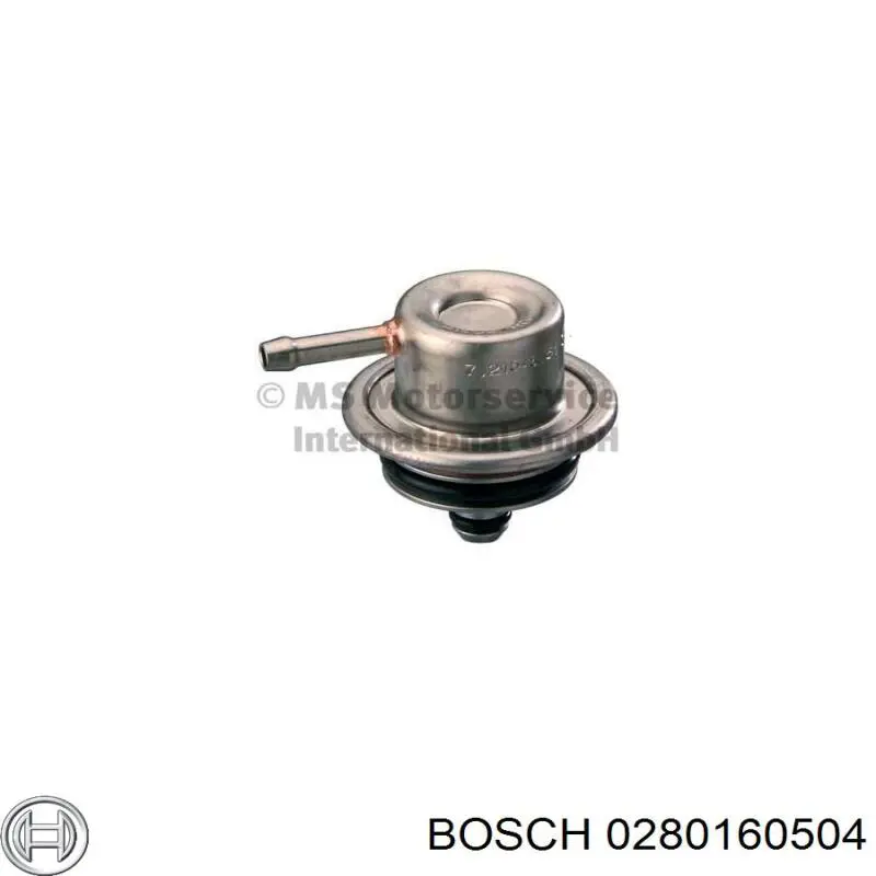 0280160504 Bosch regulador de presión de combustible, rampa de inyectores