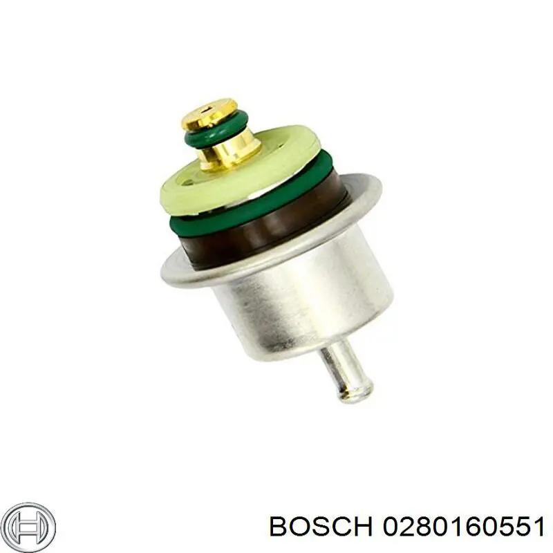 Regulador de presión de combustible 0280160551 Bosch