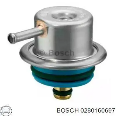 Válvula de presión de combustible Bosch 0280160697