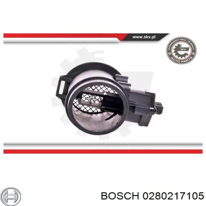 0280217105 Bosch sensor de flujo de aire/medidor de flujo (flujo de aire masibo)