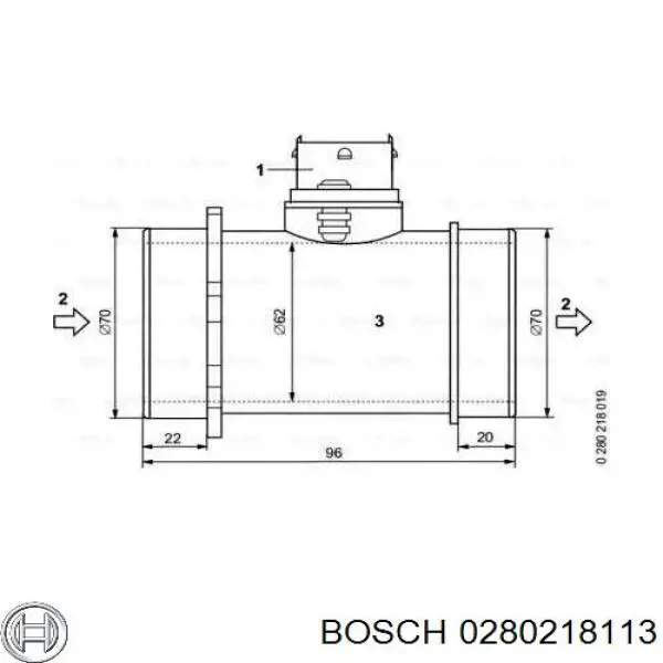 Comprar 0280218113 Bosch Sensor de masa de aire