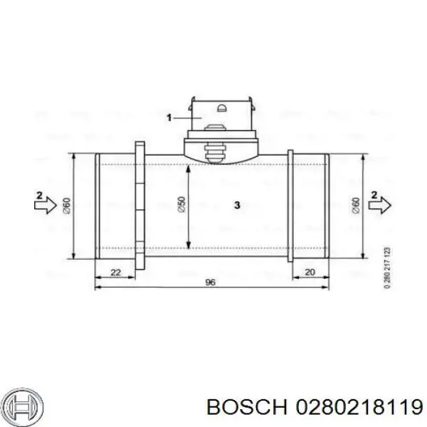Comprar 0280218119 Bosch Sensor de masa de aire