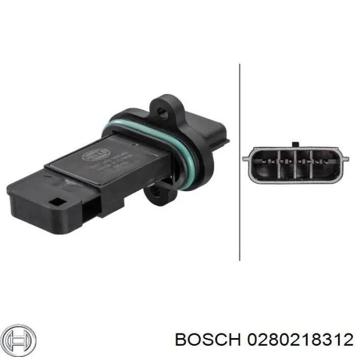 0 280 218 313 Bosch sensor de flujo de aire/medidor de flujo (flujo de aire masibo)