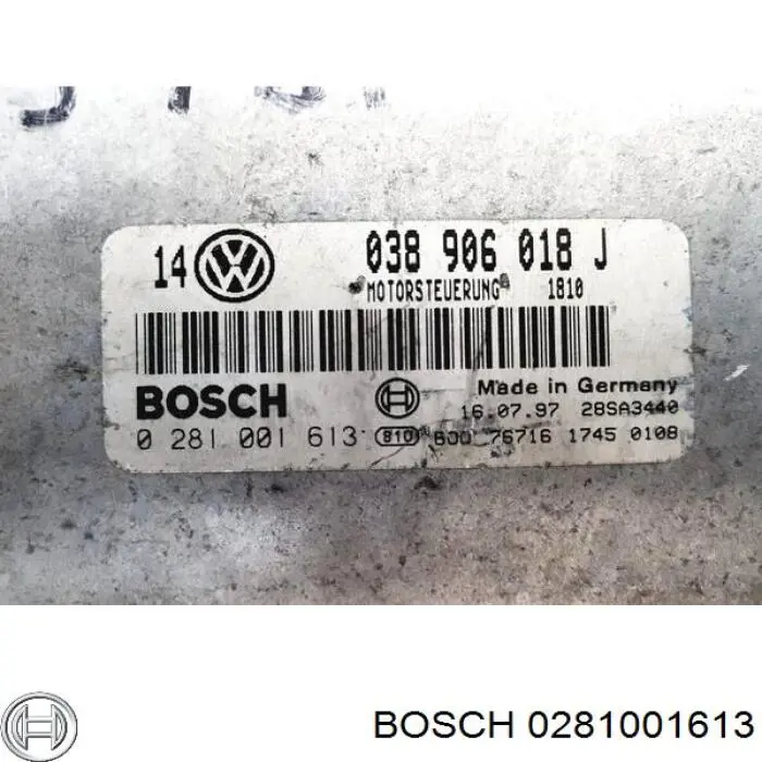 Módulo de control del motor VAG 0281001613