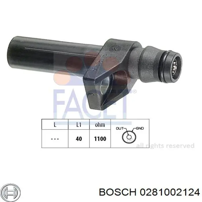 0281002124 Bosch sensor de posición del cigüeñal