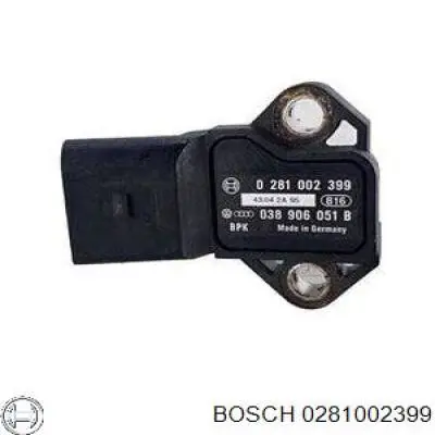 Sensor de presión de sobrealimentación 0281002399 Bosch