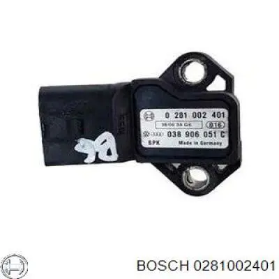 0281002401 Bosch Sensor de presión de sobrealimentación