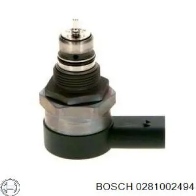 Regulador de presión de combustible, rampa de inyectores Bosch 0281002494