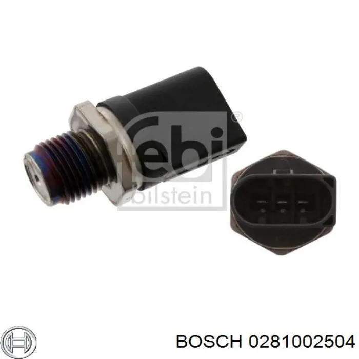 Sensor de la presión del combustible Bosch 0281002504