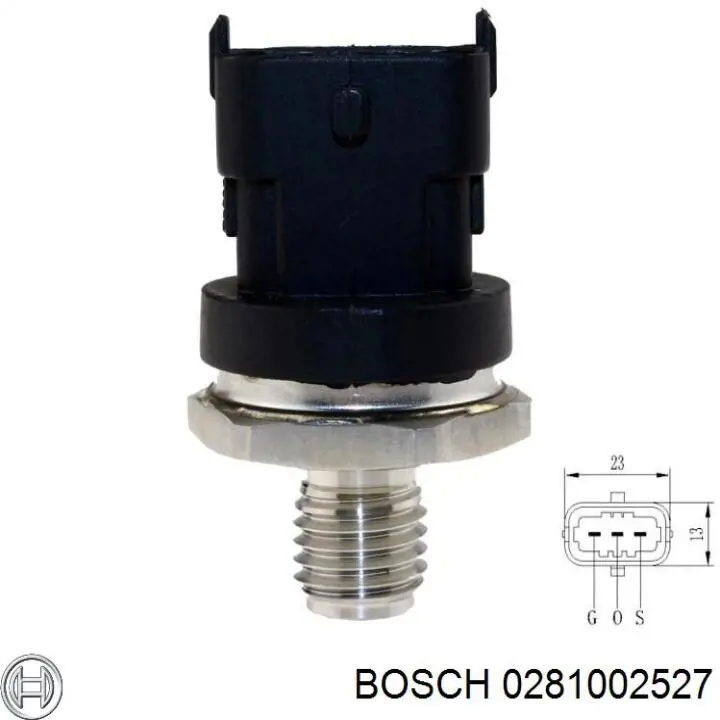 Sensor de presión de combustible 0281002527 Bosch